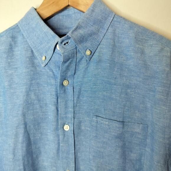 Banana Republic Linen Cotton Button Down Shirt Slim Fit - Picture 5 of 9